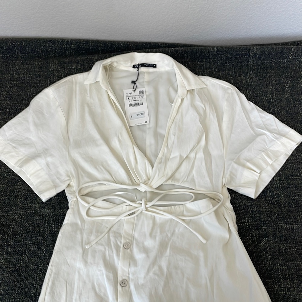 White Zara Dress L